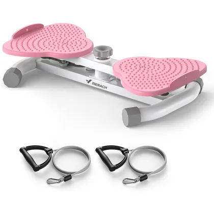MERACH MR-2465W1 - Twist-Board mit zwei Pedalen und Zugseilen