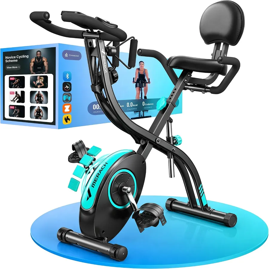 MERACH MR-S15B2 - Klappbarer 4-in-1-Heimtrainer mit 16 Magnetstufen