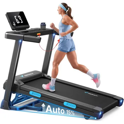 MERACH T12 - folding treadmill, 15% auto incline
