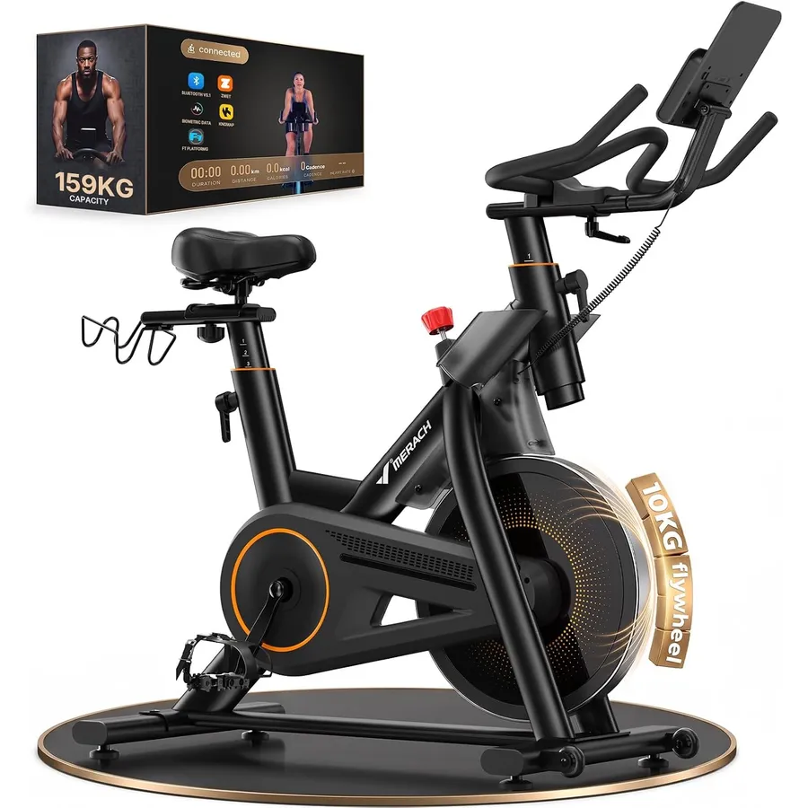 MERACH S29 - heavy-duty exercise bike, 10 kg flywheel